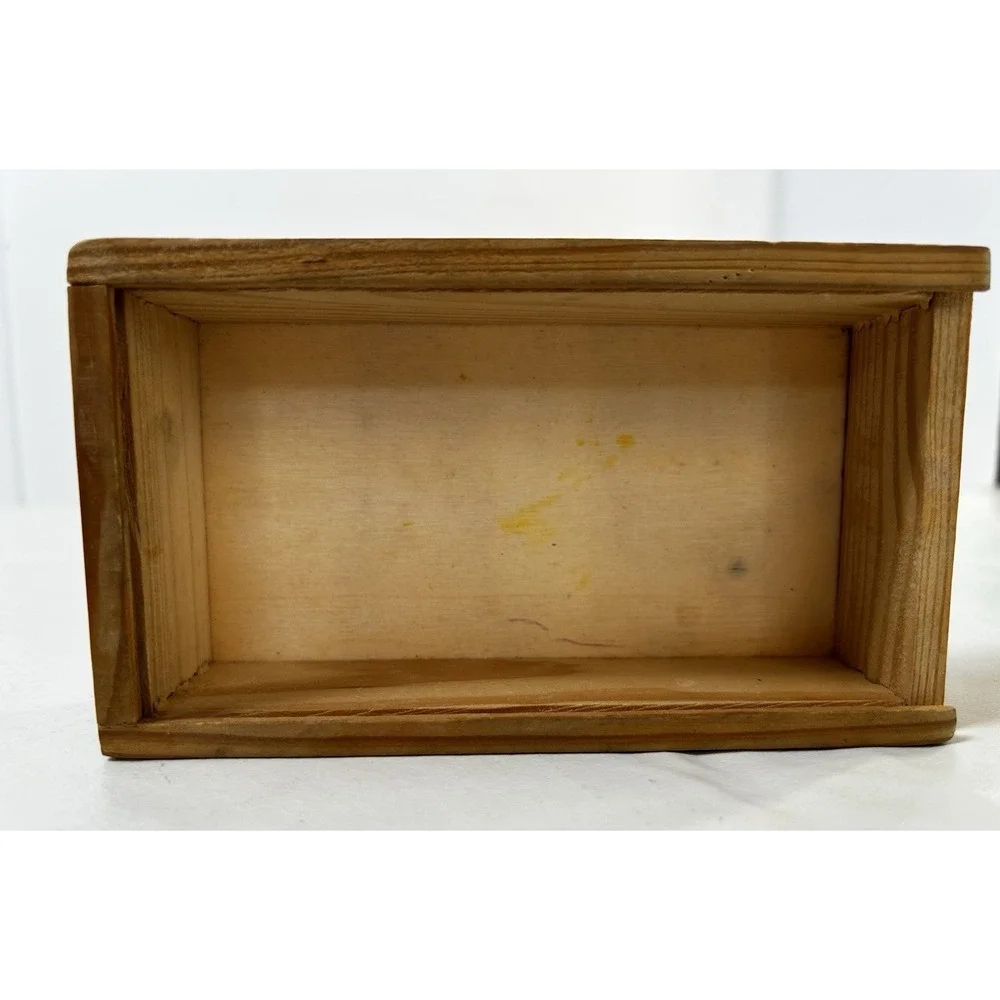 Vintage Wooden African Animal Dominoes 27 Pieces With Wooden Box Case